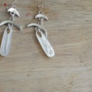Sterling silver mother of pearl earrings $30.00